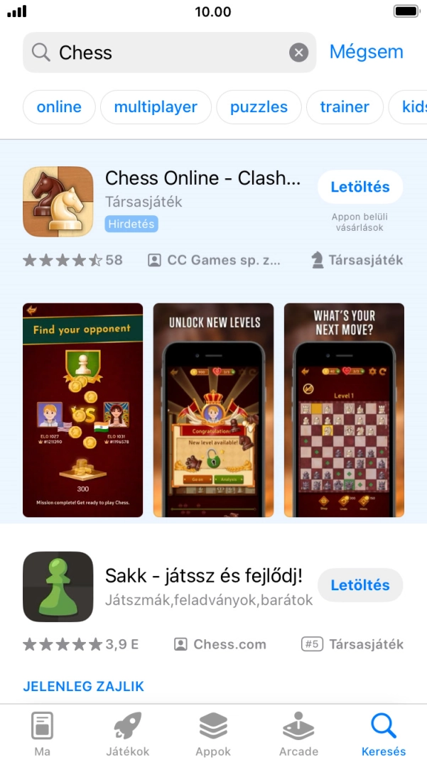 Kattints a kívánt alkalmazásra. Kattints a kívánt alkalmazásra.