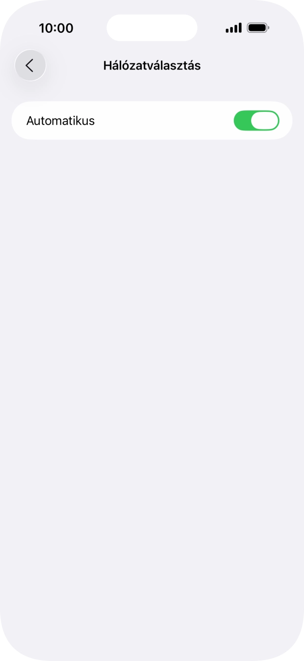 Kattints az „Automatikus” melletti csúszkára a funkció automatikus választásának be- vagy kikapcsolásához.