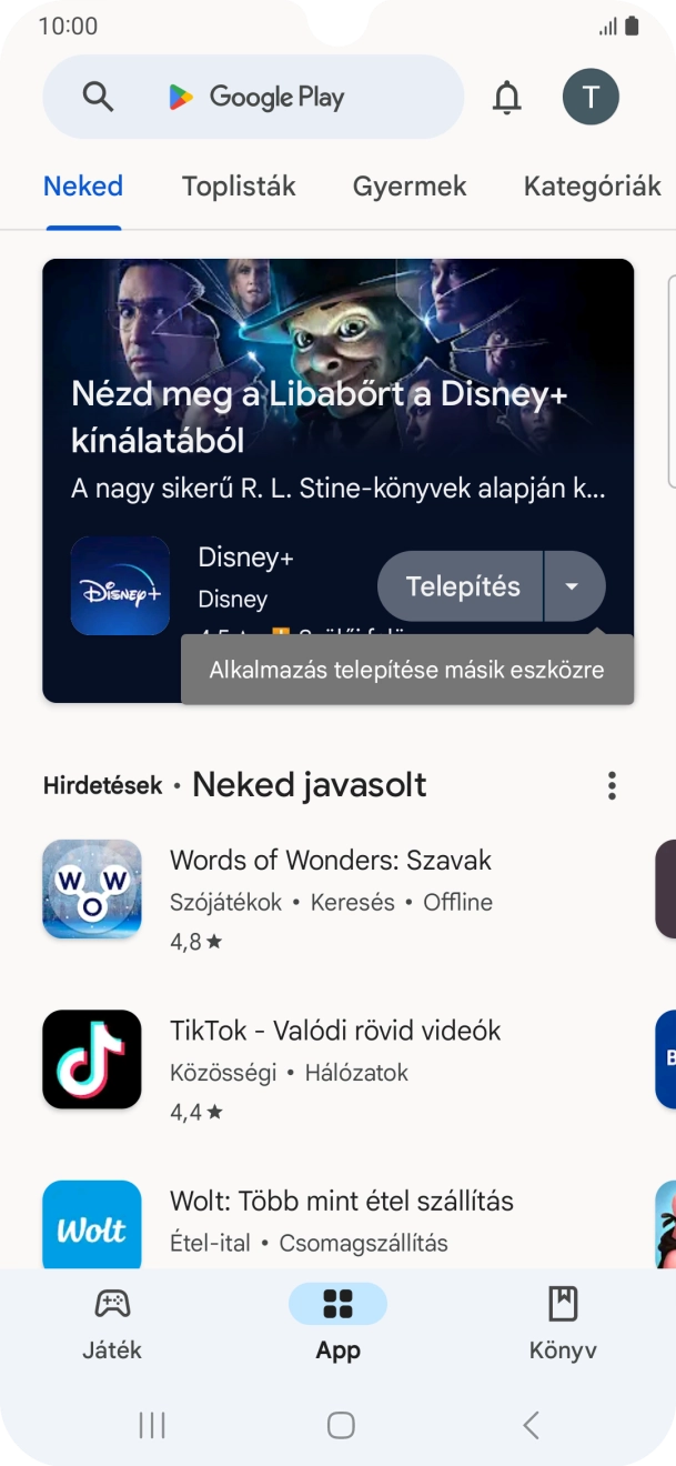 Kattints a keresés mezőre.