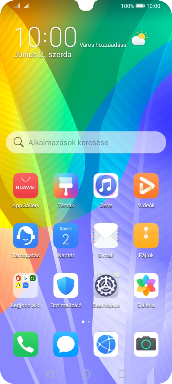 Válaszd a Beállítások lehetőséget. Válaszd a Beállítások lehetőséget.