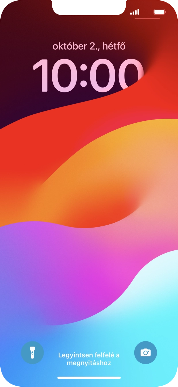 Húzd az ujjad felfelé a kijelző aljáról.