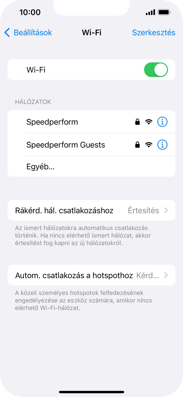 Kattints a kívánt Wi-Fi hálózatra, és írd be a Wi-Fi hálózathoz tartózó jelszót.