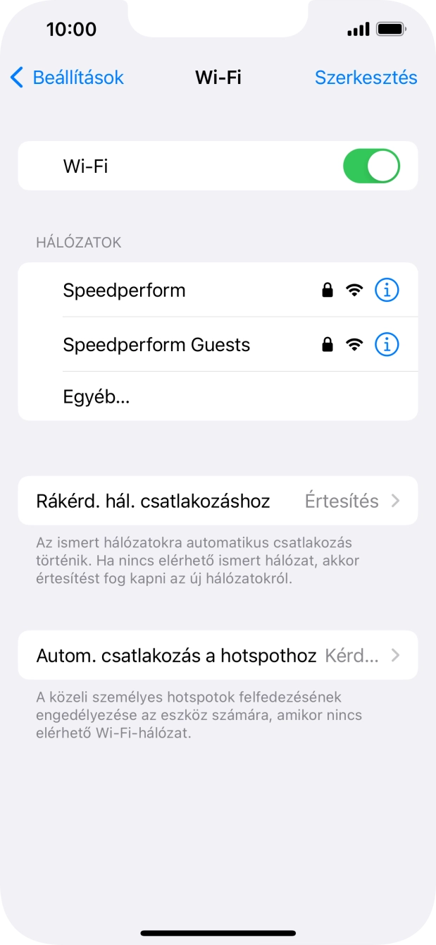Kattints a kívánt Wi-Fi hálózatra, és írd be a Wi-Fi hálózathoz tartózó jelszót. Kattints a kívánt Wi-Fi hálózatra, és írd be a Wi-Fi hálózathoz tartózó jelszót.
