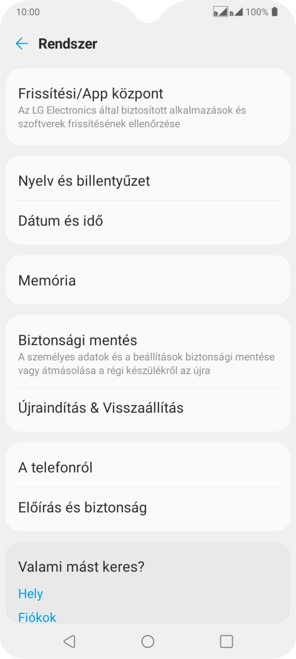 Válaszd az Újraindítás & Visszaállítás lehetőséget.