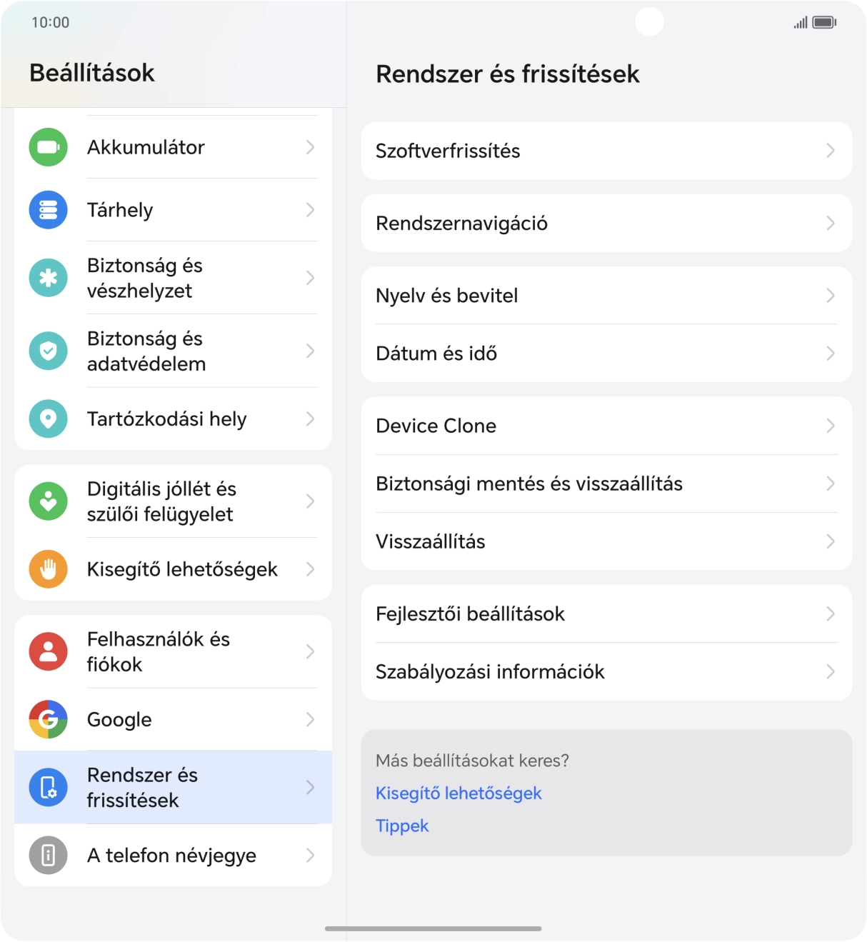 Válaszd a Visszaállítás lehetőséget.