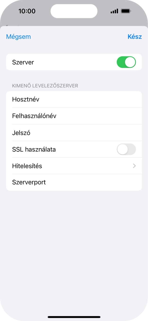 Kattints az „SSL használata” melletti csúszkára a funkció bekapcsolásához.