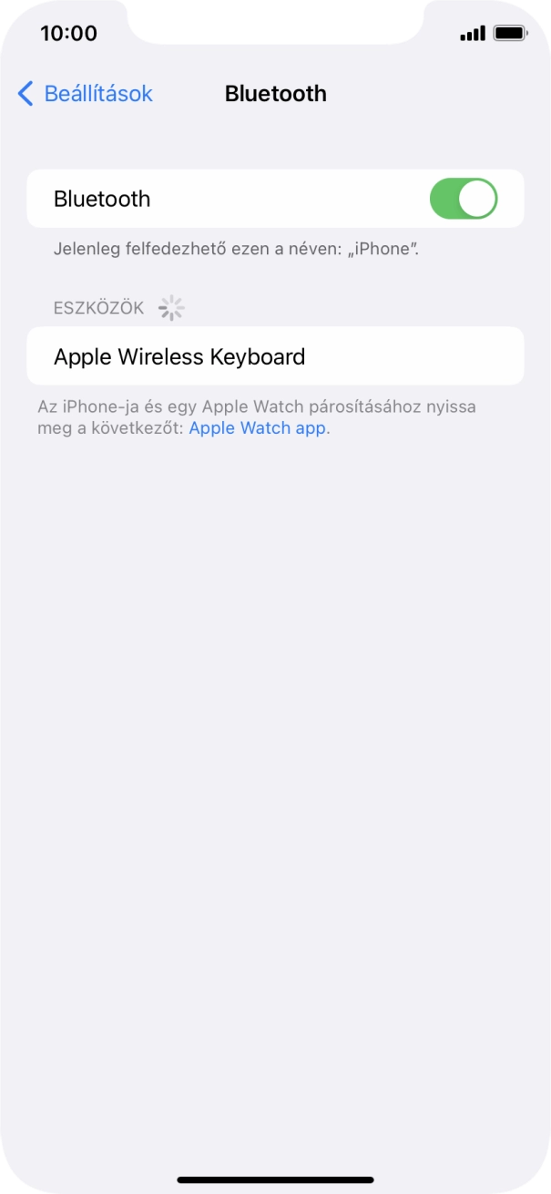 Válaszd ki a kívánt Bluetooth-eszközt, és kövesd a kijelzőn megjelenő utasításokat annak telefonodhoz történő csatlakoztatásához.