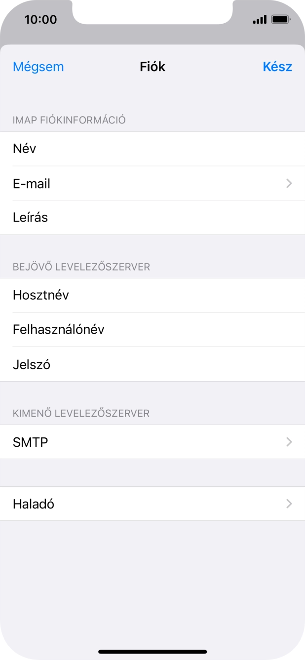 Válaszd az SMTP lehetőséget.