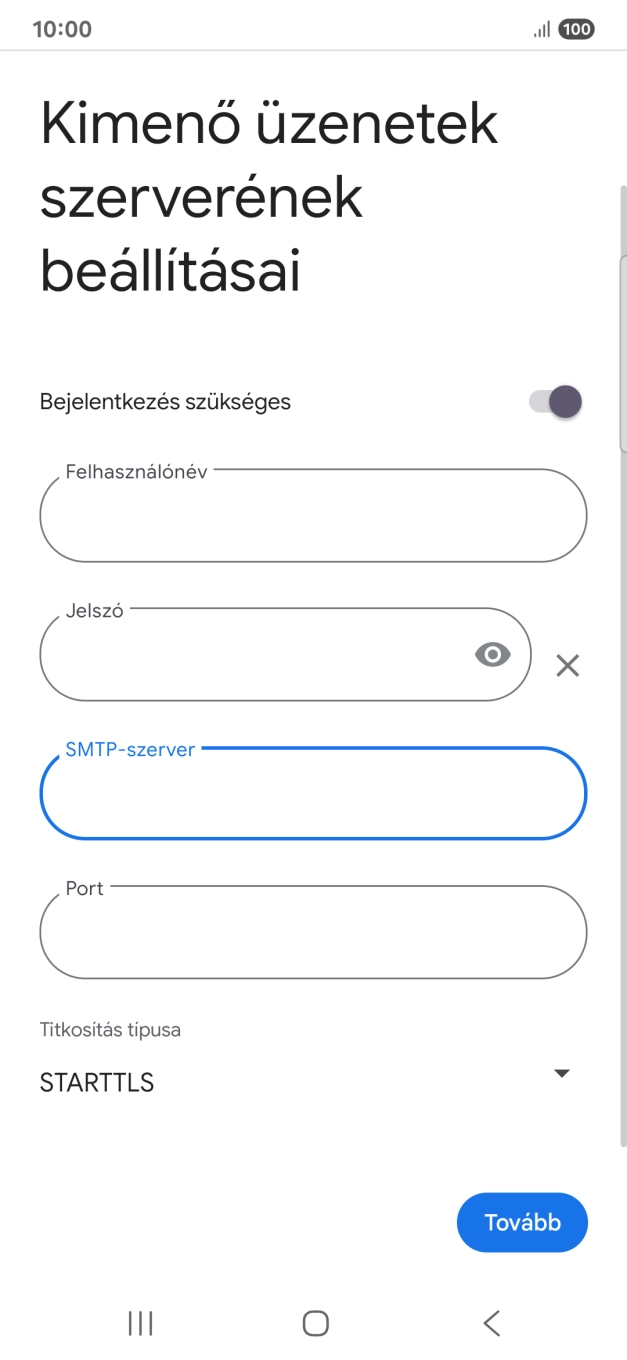 Kattints a „Port” alatti mezőre, és írd be a következőt: 587.