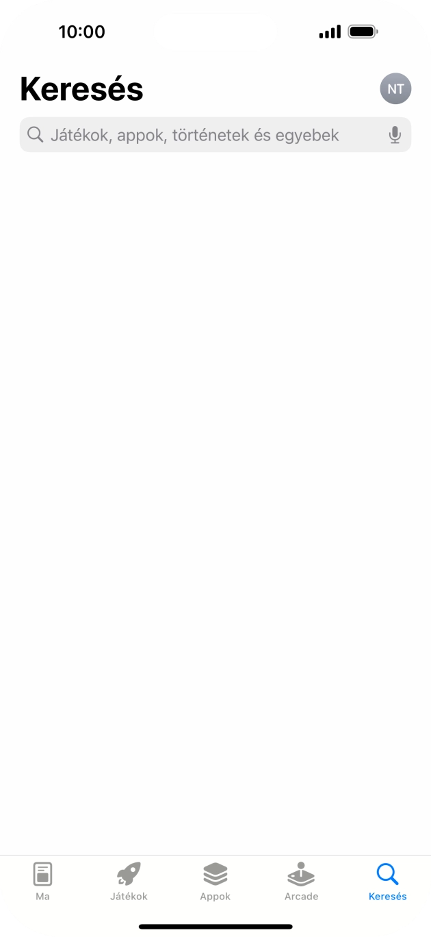 Kattints a keresés mezőre, és írd be a keresett alkalmazás nevét vagy tárgykörét. Kattints a keresés mezőre, és írd be a keresett alkalmazás nevét vagy tárgykörét.