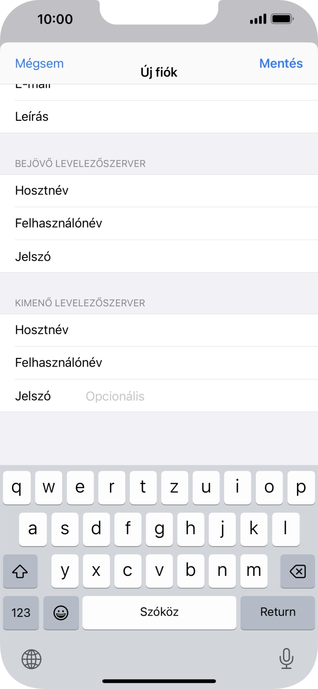 Kattints a Jelszó mezőre, és írd be az e-mail-fiókodhoz tartozó jelszót.