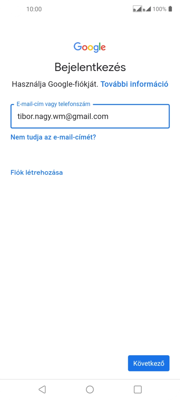 Válaszd a Következő lehetőséget.