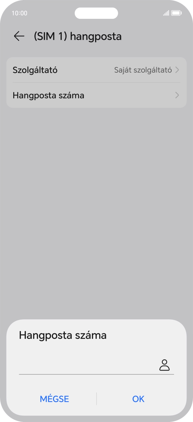 Írd be azt, hogy +36709090999, és válaszd az OK lehetőséget.