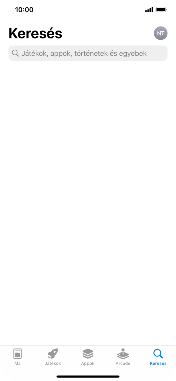 Kattints a keresés mezőre, és írd be a keresett alkalmazás nevét vagy tárgykörét. Kattints a keresés mezőre, és írd be a keresett alkalmazás nevét vagy tárgykörét.