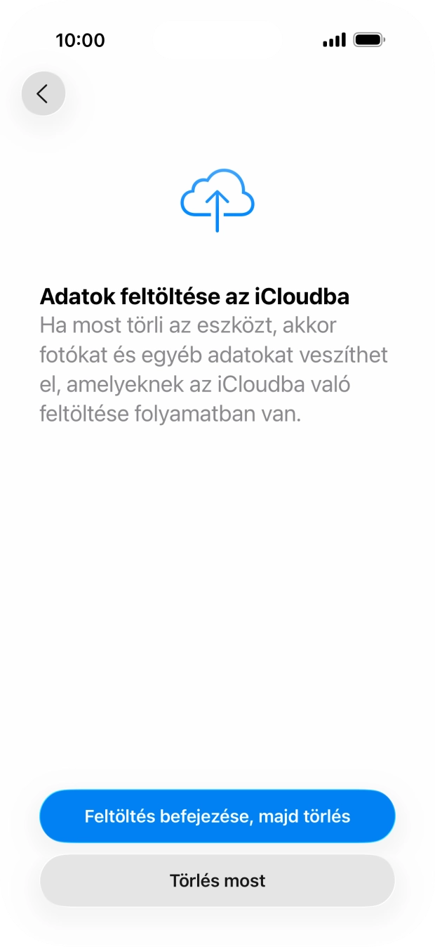 Válaszd a Törlés most lehetőséget.