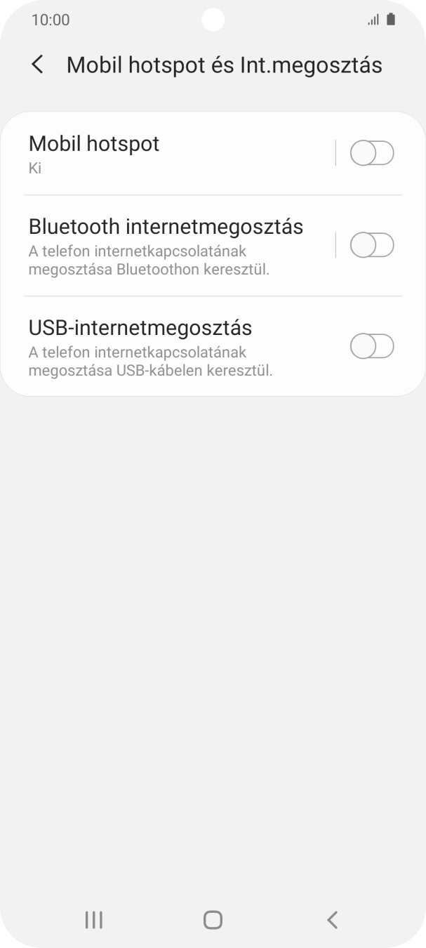 Válaszd a Mobil hotspot lehetőséget.