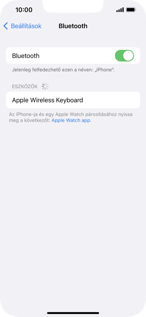 Válaszd ki a kívánt Bluetooth-eszközt, és kövesd a kijelzőn megjelenő utasításokat annak telefonodhoz történő csatlakoztatásához.