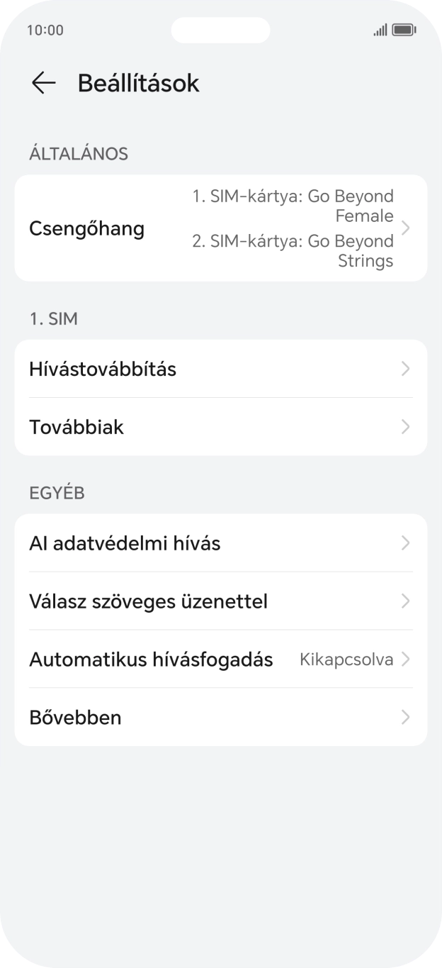 Válaszd a Továbbiak lehetőséget.