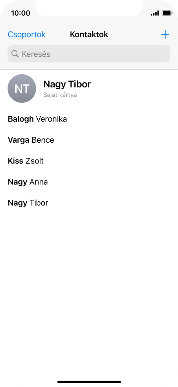 Kattints az új kontaktok ikonra. Kattints az új kontaktok ikonra.