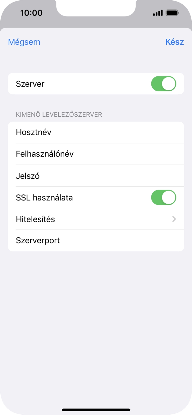 Kattints az „SSL használata” melletti csúszkára a funkció kikapcsolásához.