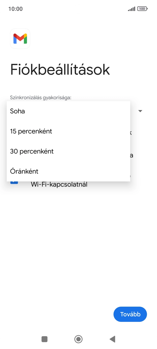 Válaszd ki a kívánt beállítást.