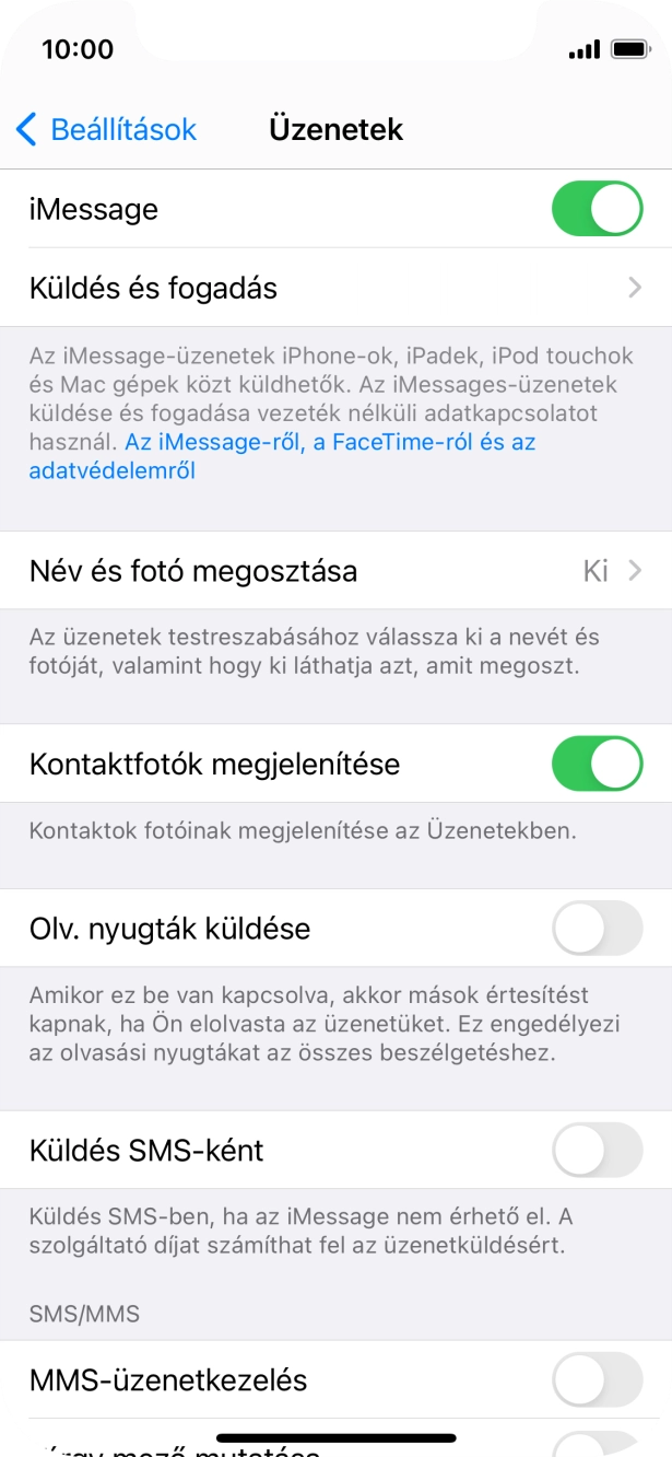 Kattints a „Küldés SMS-ként” melletti csúszkára a funkció be- vagy kikapcsolásához. Kattints a „Küldés SMS-ként” melletti csúszkára a funkció be- vagy kikapcsolásához.