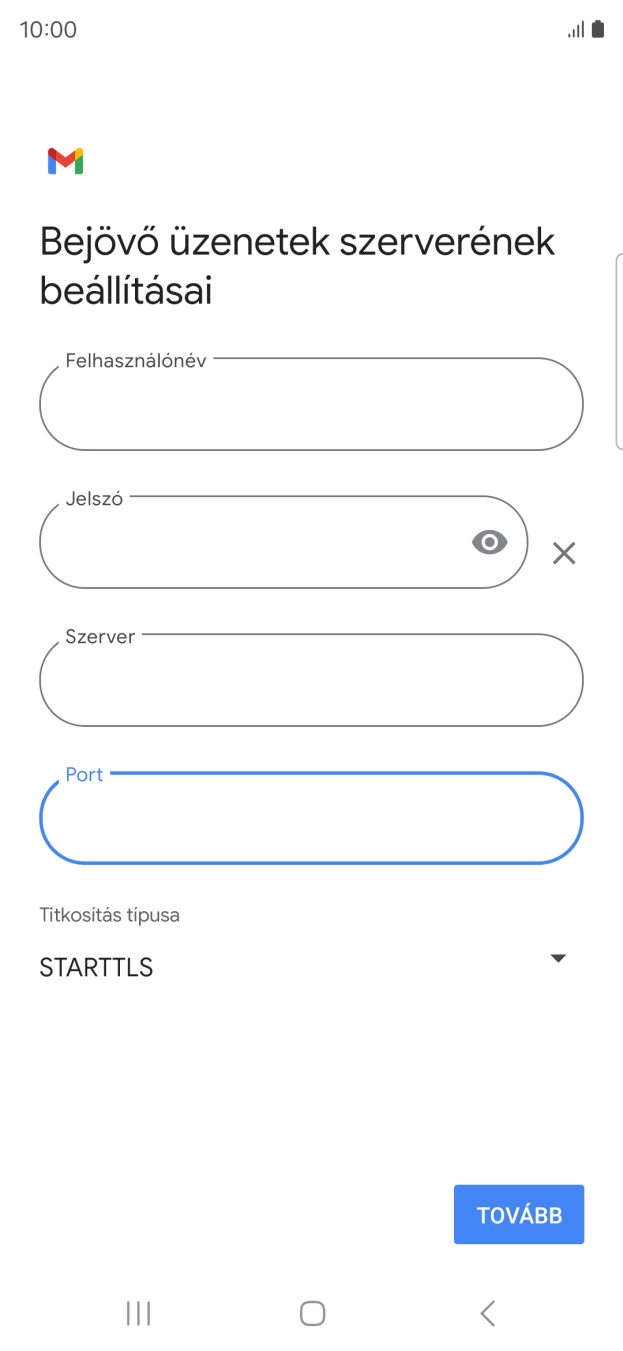 Nyisd le a „Titkosítás típusa” alatt legördülő menüt.