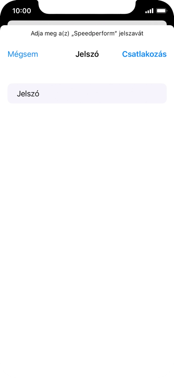 Írd be a Wi-Fi hálózatodhoz tartózó jelszót, és válaszd a Csatlakozás lehetőséget. Írd be a Wi-Fi hálózatodhoz tartózó jelszót, és válaszd a Csatlakozás lehetőséget.