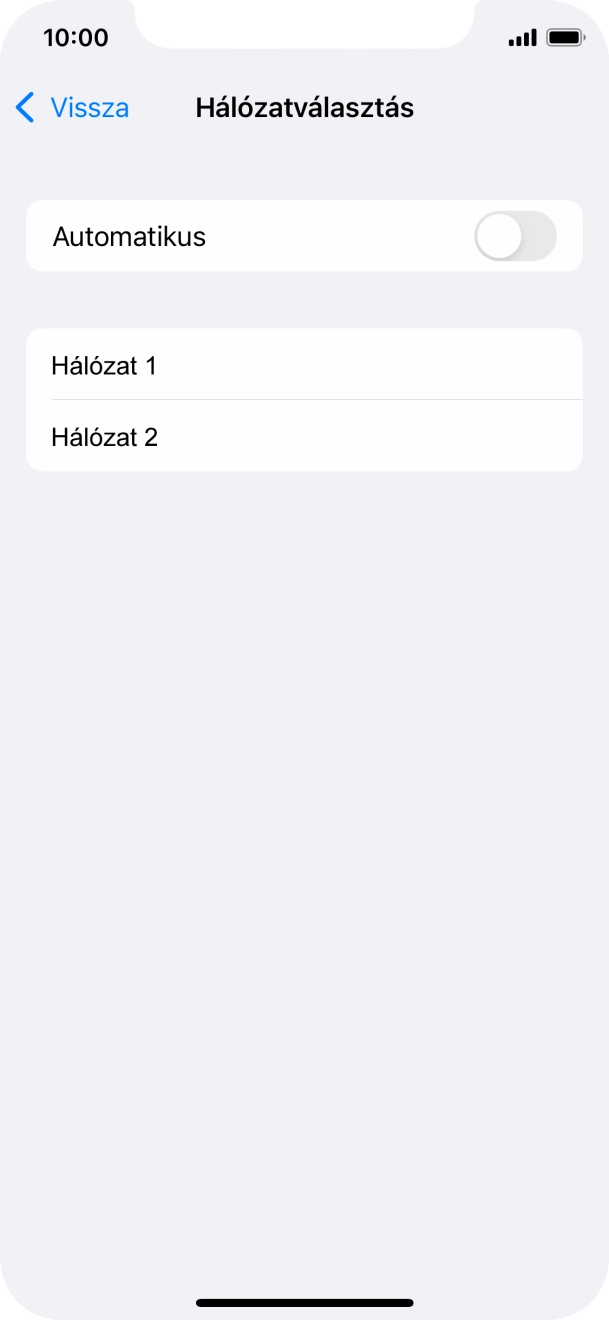 Ha kikapcsolod a funkciót, válaszd a kívánt hálózatot. Ha kikapcsolod a funkciót, válaszd a kívánt hálózatot.