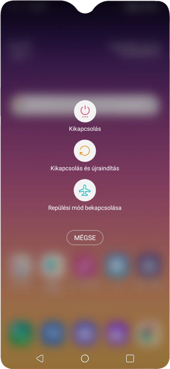 Válaszd a Kikapcsolás lehetőséget. Válaszd a Kikapcsolás lehetőséget.