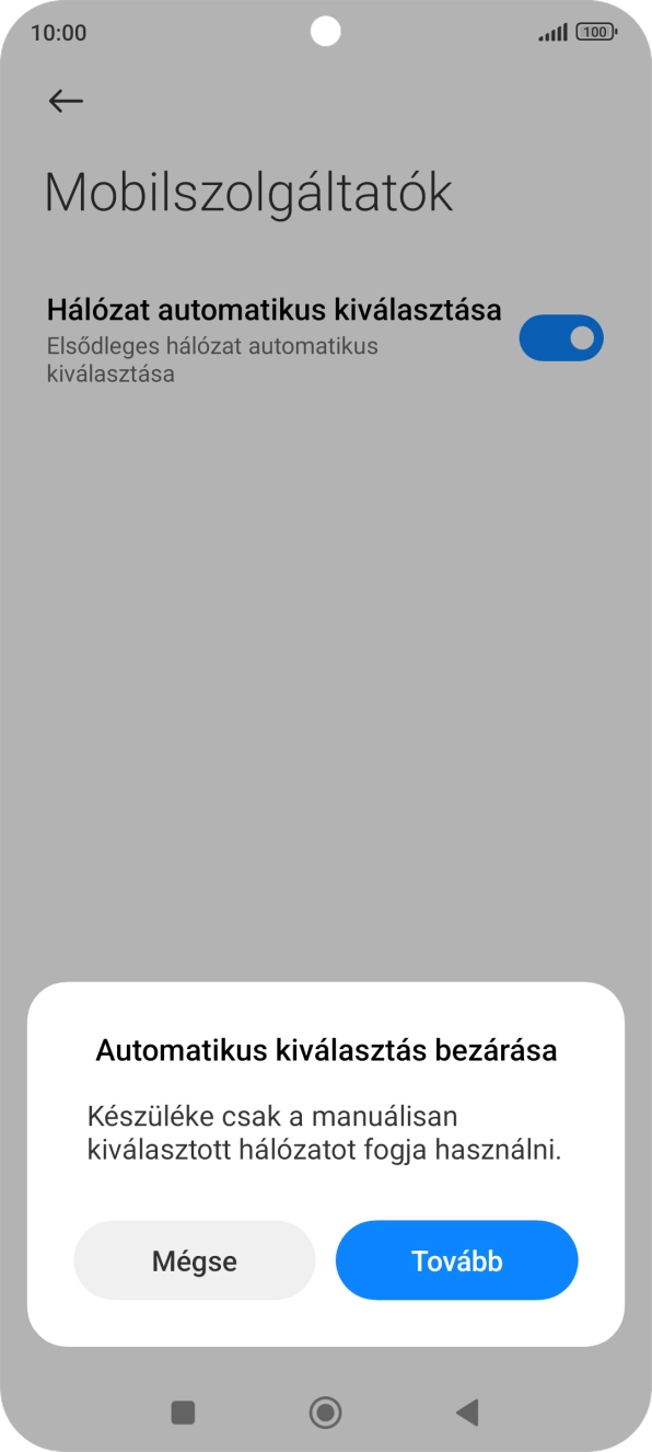 Válaszd a Tovább lehetőséget.