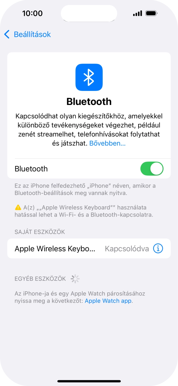 Húzd az ujjad felfelé a kijelző aljáról, hogy visszatérj a kezdőképernyőhöz.