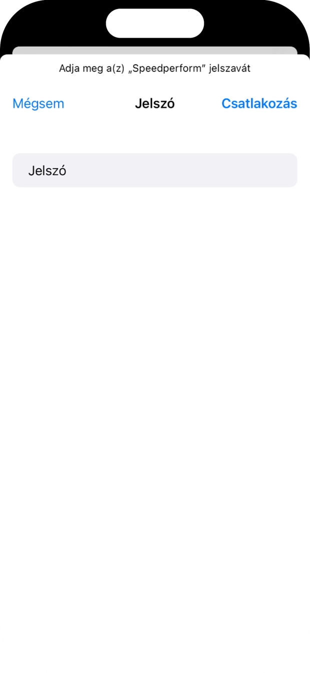 Írd be a Wi-Fi hálózatodhoz tartózó jelszót, és válaszd a Csatlakozás lehetőséget.