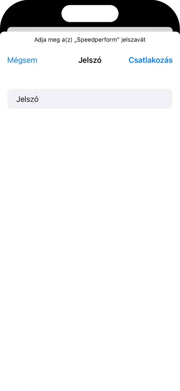Írd be a Wi-Fi hálózatodhoz tartózó jelszót, és válaszd a Csatlakozás lehetőséget.