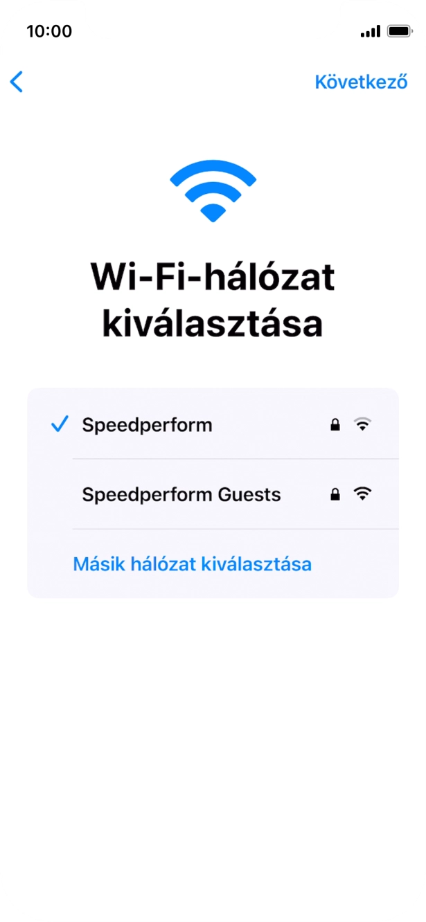 Válaszd a Következő lehetőséget.