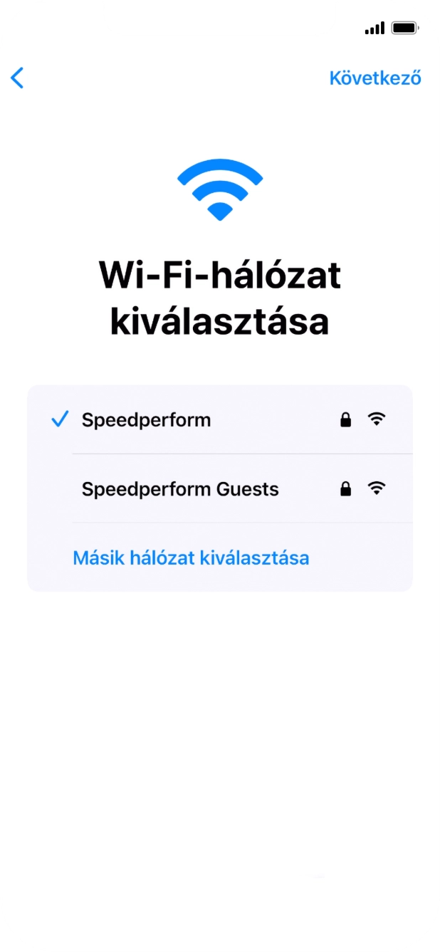 Válaszd a Következő lehetőséget.