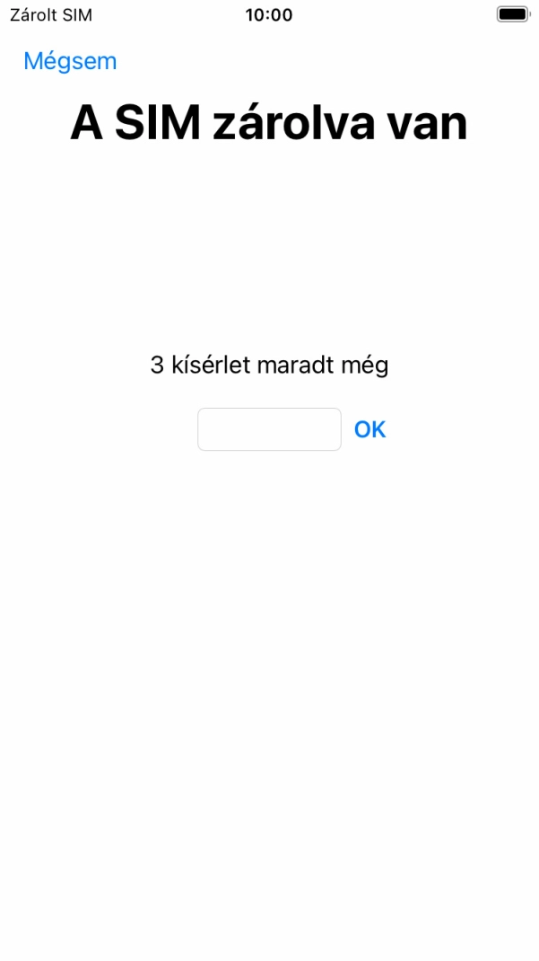 Amennyiben a SIM-kártyád zárolva van, írd be a PIN-kódodat, és válaszd az OK lehetőséget.
