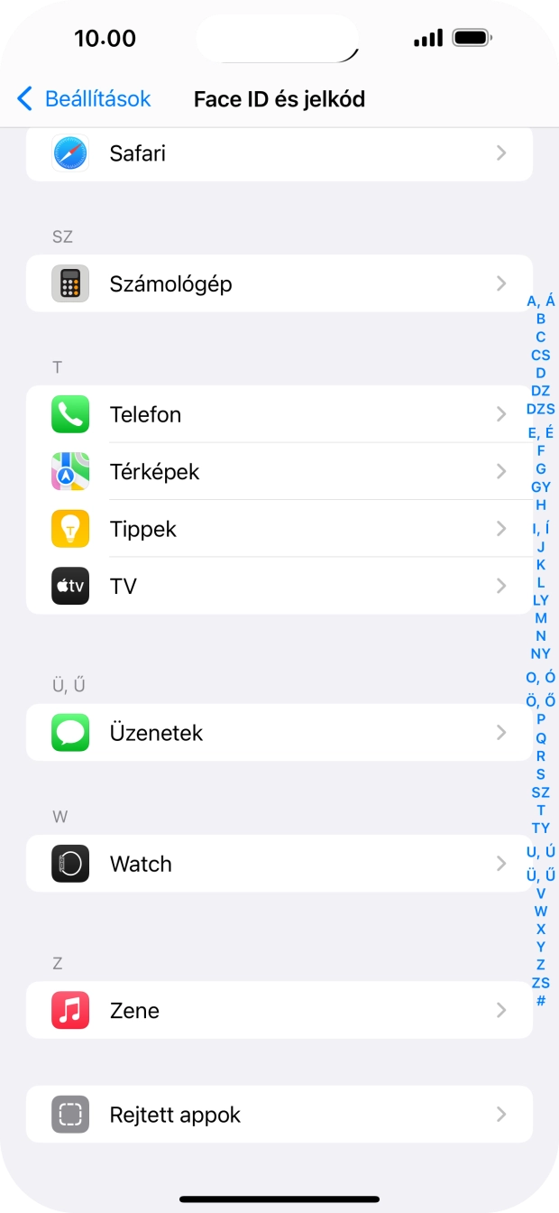 Válaszd az Üzenetek lehetőséget. Válaszd az Üzenetek lehetőséget.