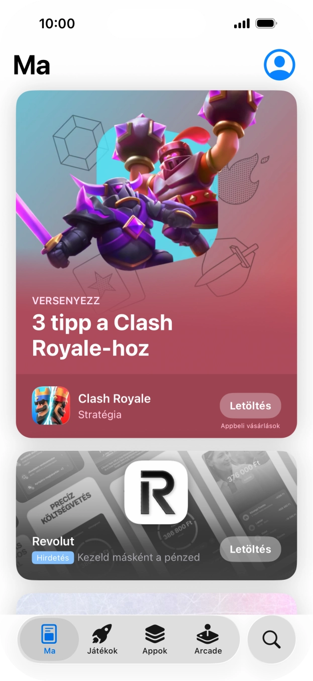 Kattints a keresés ikonra. Kattints a keresés ikonra.