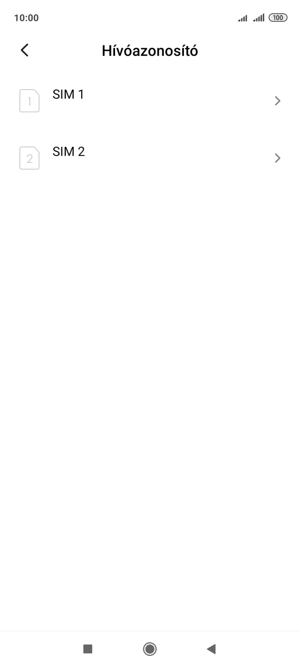 Kattints a kívánt SIM-kártyára.