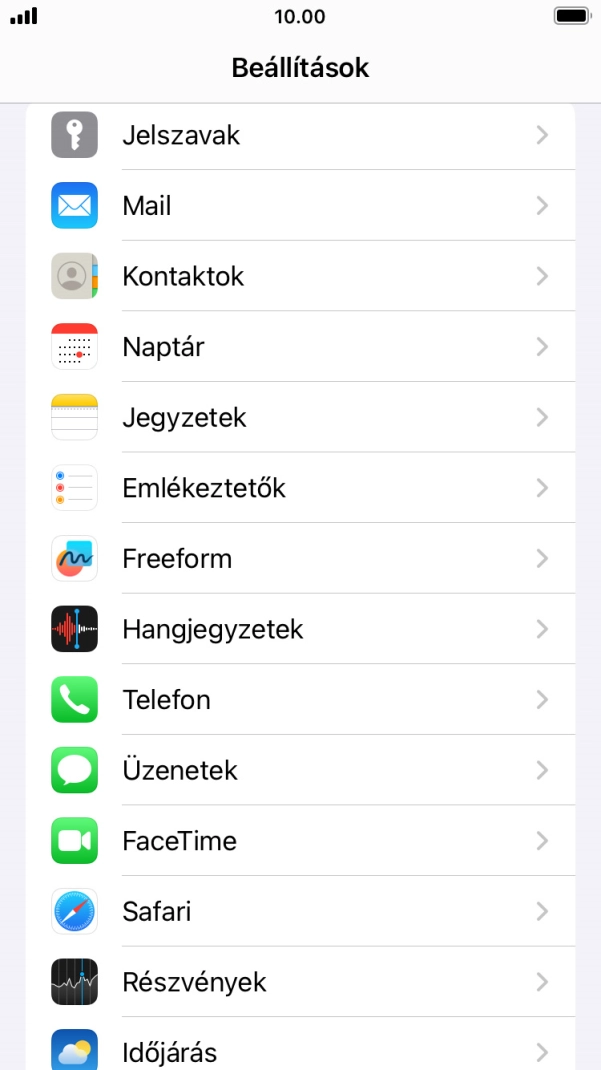 Válaszd az Üzenetek lehetőséget. Válaszd az Üzenetek lehetőséget.