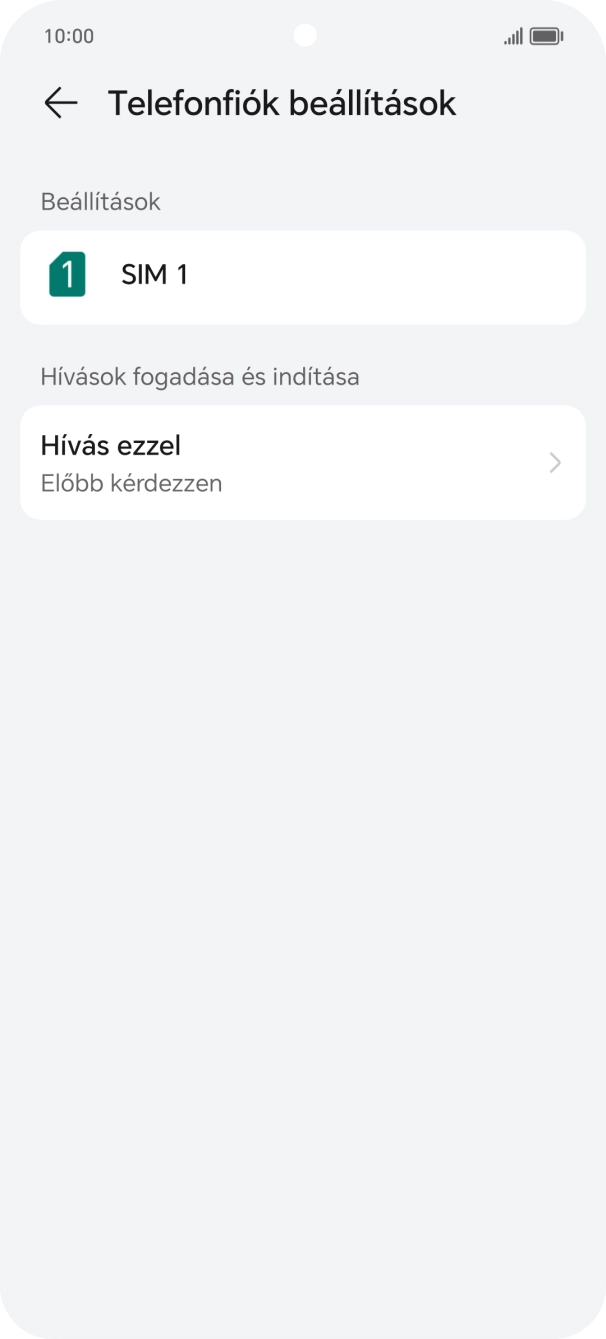 Válaszd a SIM- kártya nevét.