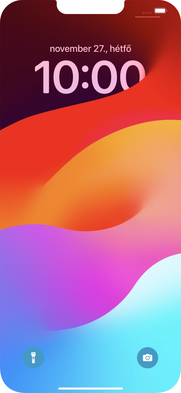 Húzd az ujjad felfelé a kijelző aljáról.