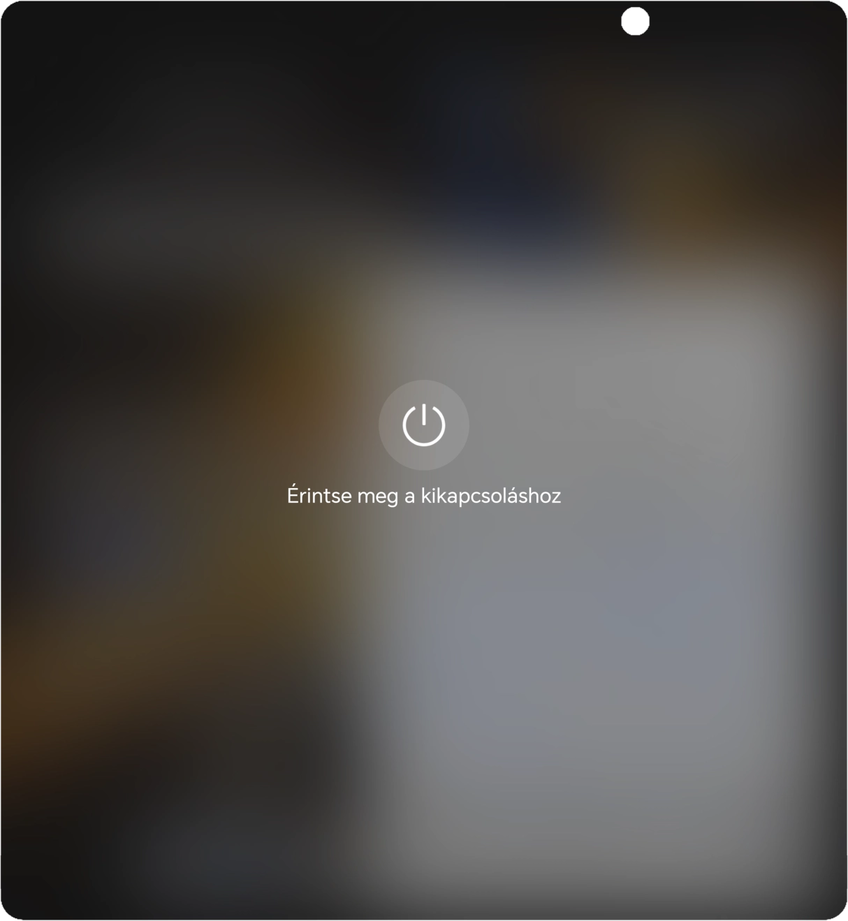 Válaszd az Érintse meg a kikapcsoláshoz lehetőséget.