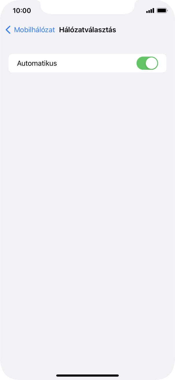 Kattints az „Automatikus” melletti csúszkára a funkció automatikus választásának be- vagy kikapcsolásához.