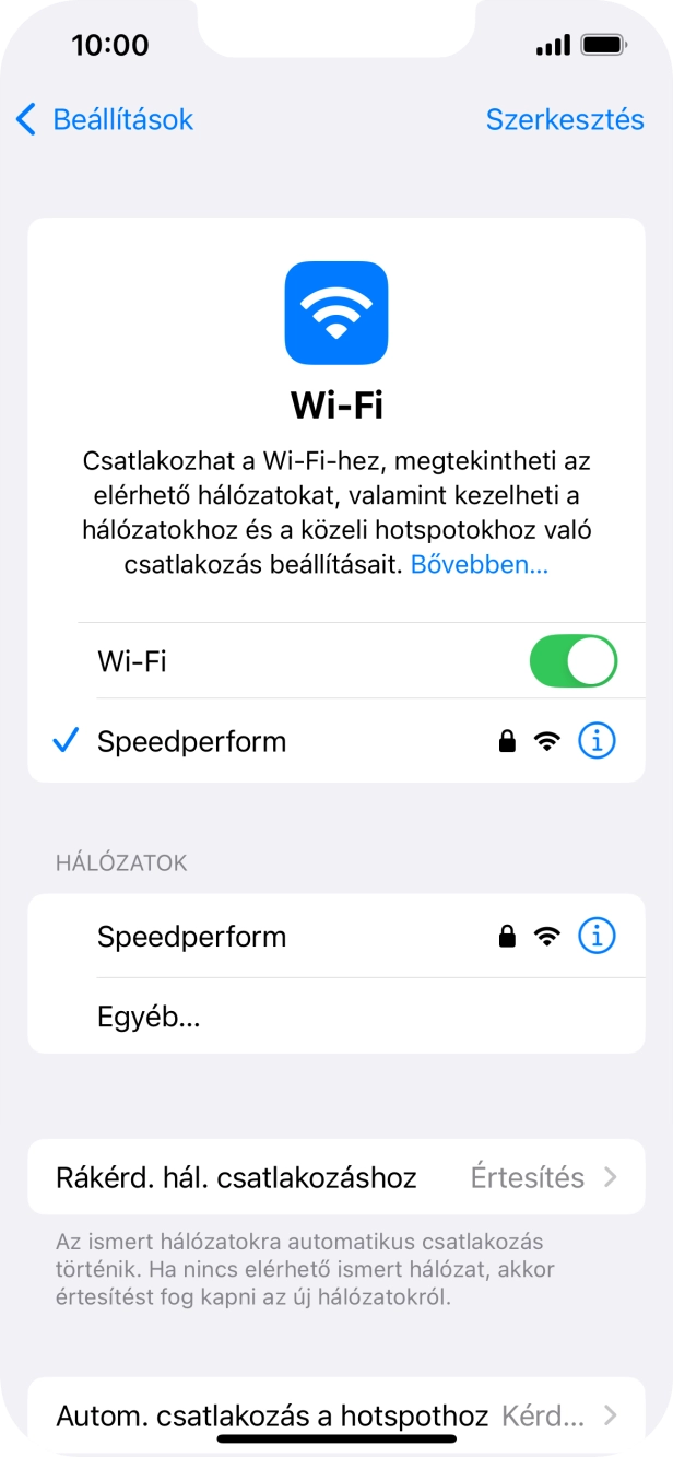 Húzd az ujjad felfelé a kijelző aljáról, hogy visszatérj a kezdőképernyőhöz.
