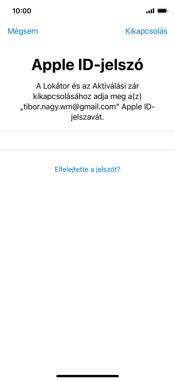 Válaszd a Kikapcsolás lehetőséget. Válaszd a Kikapcsolás lehetőséget.