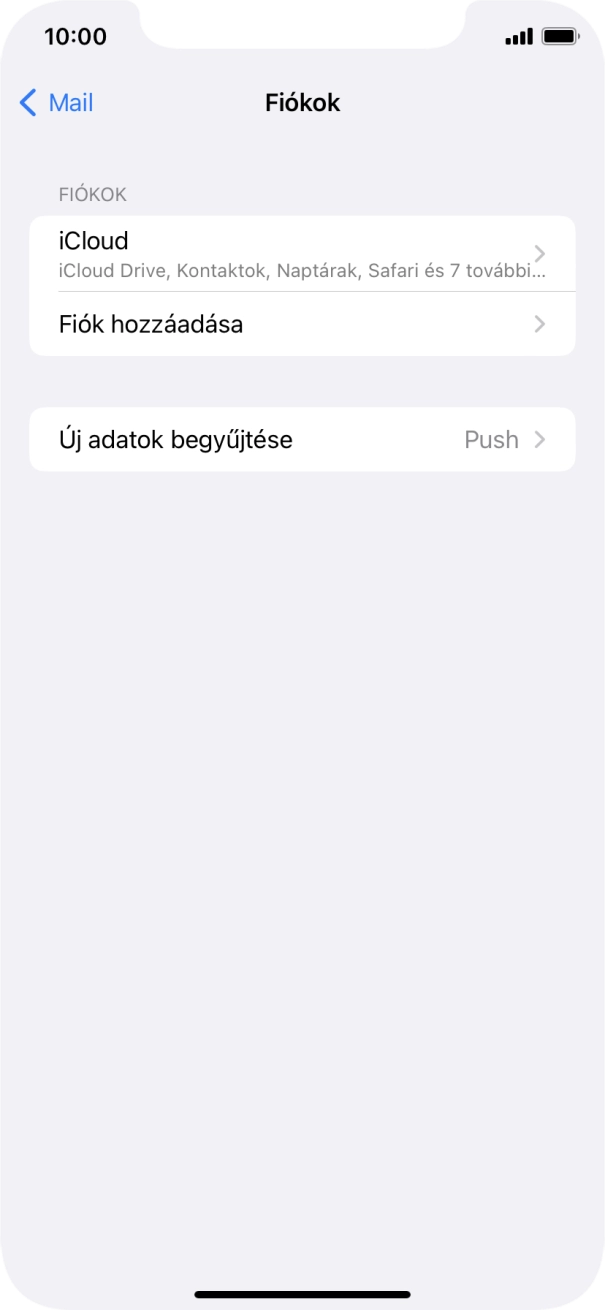 Válaszd a Fiók hozzáadása lehetőséget.