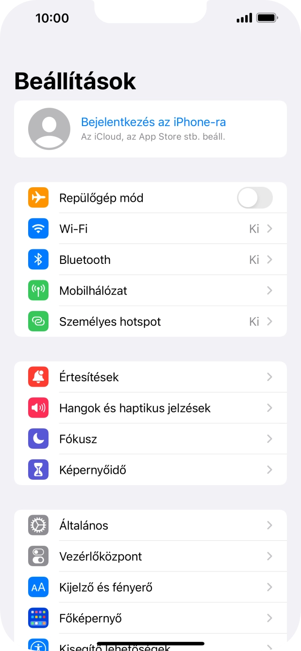 Válaszd a Bejelentkezés az iPhone-ra lehetőséget.