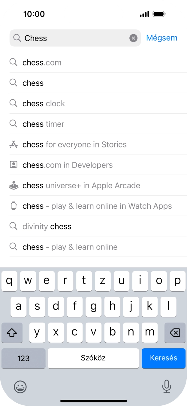 Válaszd a Keresés lehetőséget.